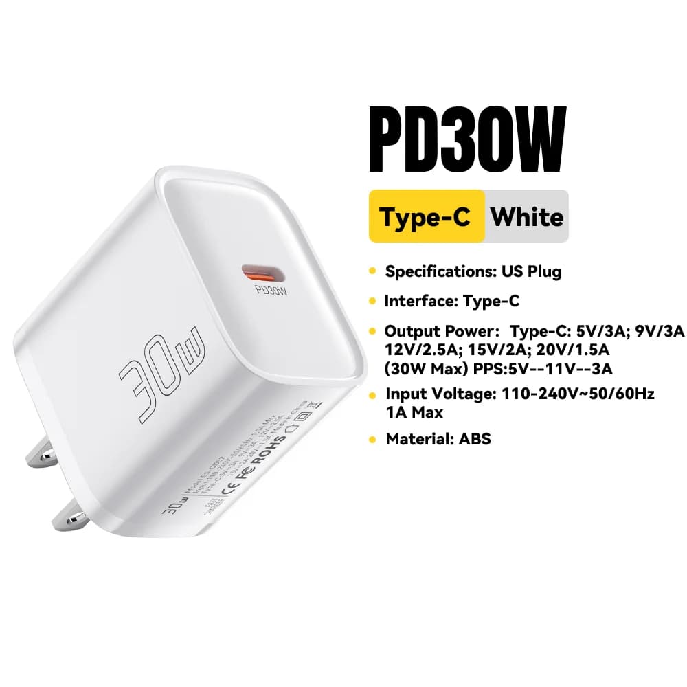 30W Mini USB-C PD-pikalaturi