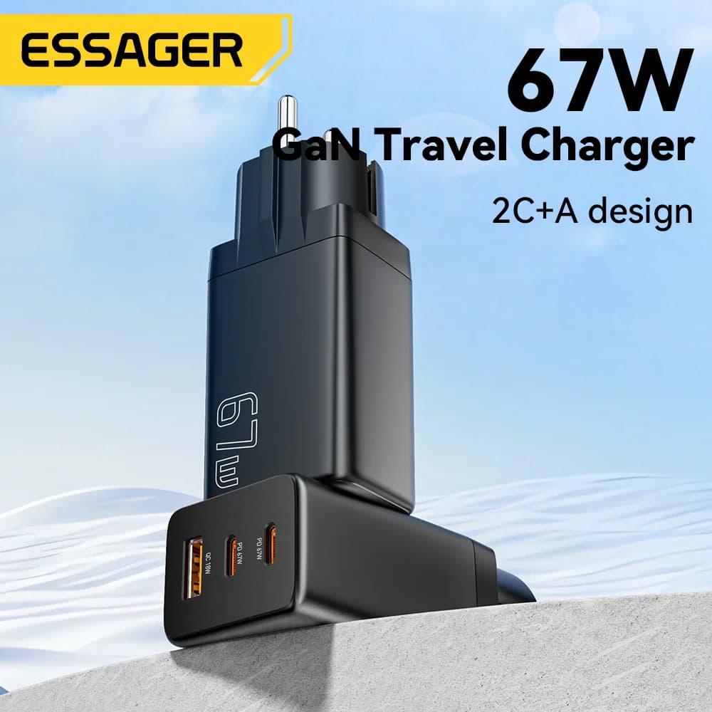 GaN USB Type-C -laturi, EU/KR-pistokevaihtoehdot