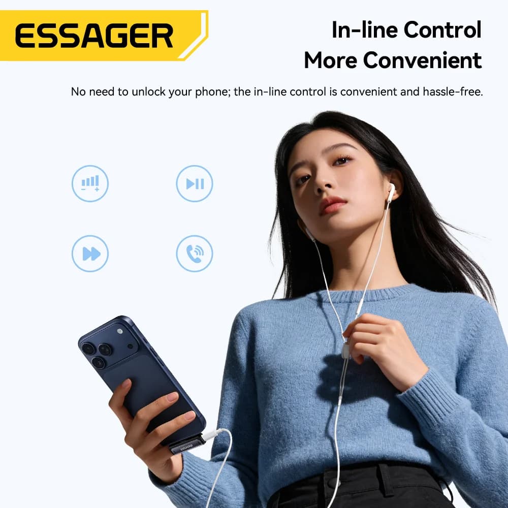 USB-C - 3,5 mm ääni- ja latausadapteri