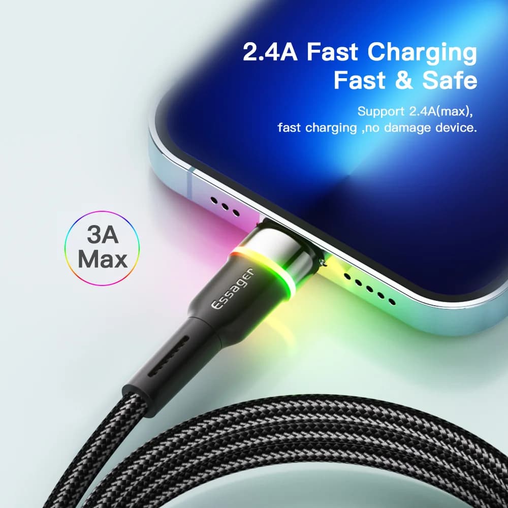 LED USB Nopea Lataus- ja Datakaapeli iPhoneen