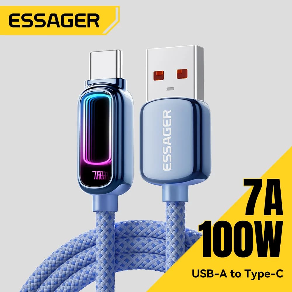 7A 100W PD-pikalataus USB-C -kaapeli