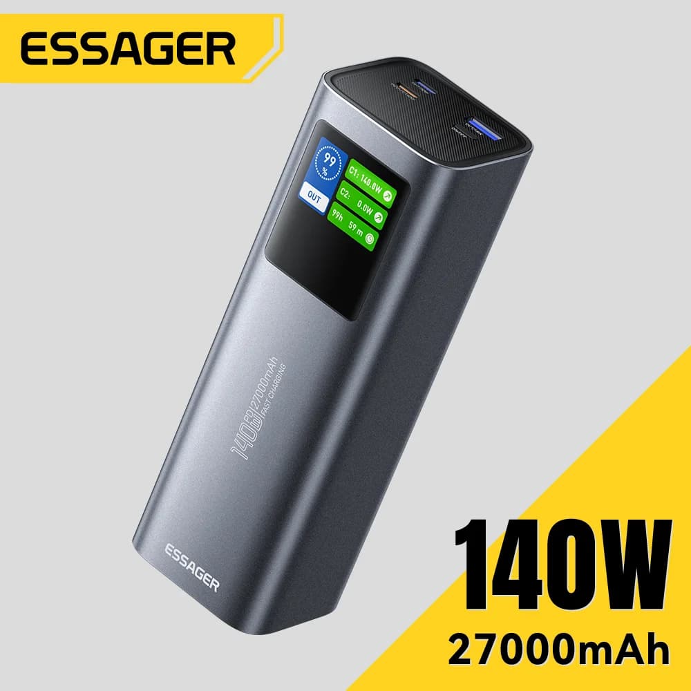 27000mAh Power Bank, 140W PD 3.1 pikalataus