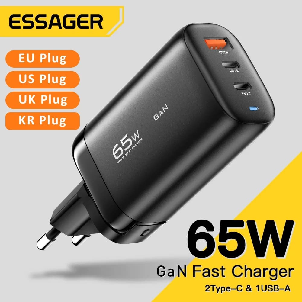 65W GaN USB-C Latausalusta, PPS