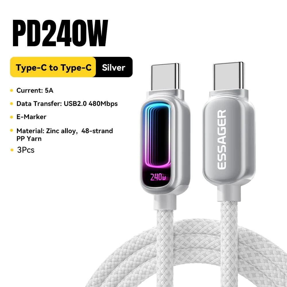 240W E-Marker USB-C USB-C PD 3.1 -kaapeli