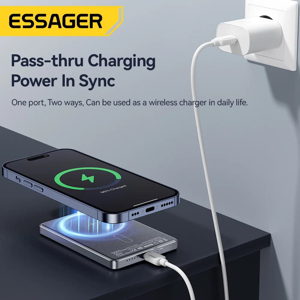 5000mAh Magneettinen langaton varavirtalähde 20W