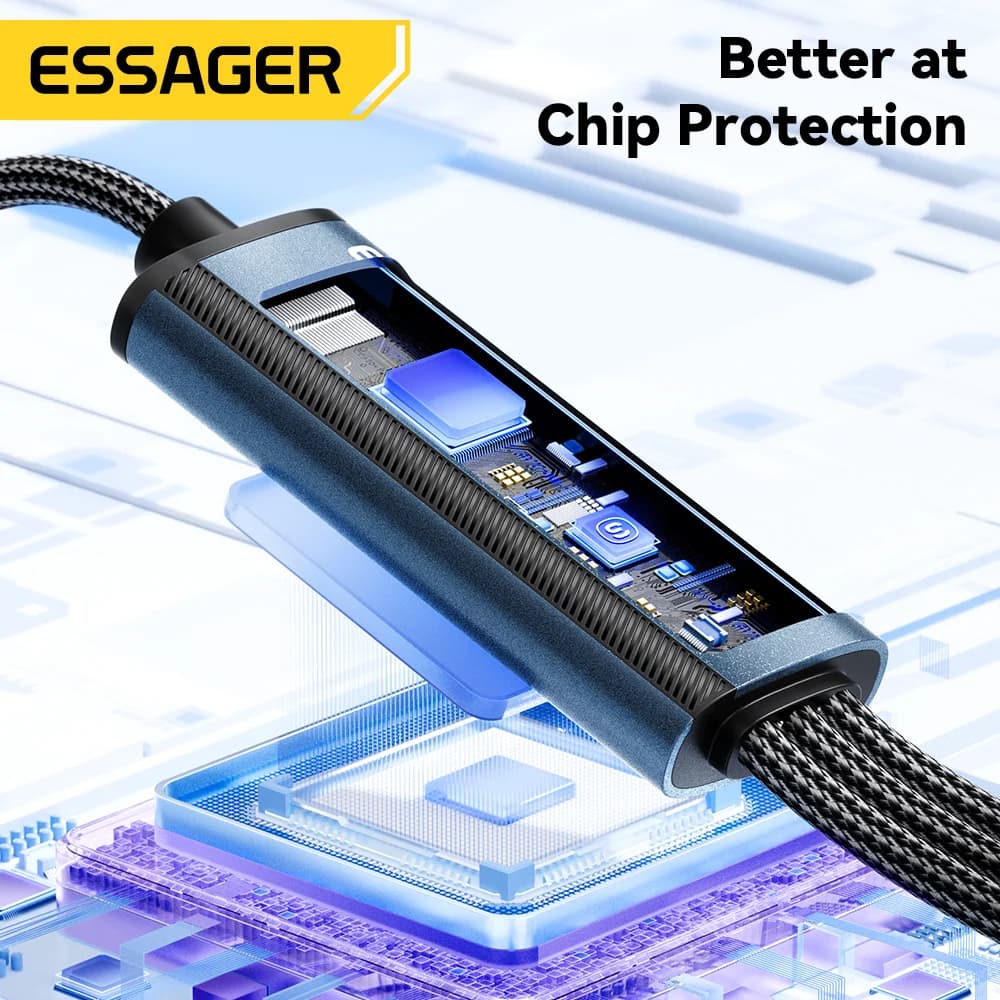 100W 3-in-1 USB-C Lightning -latauskaapeli