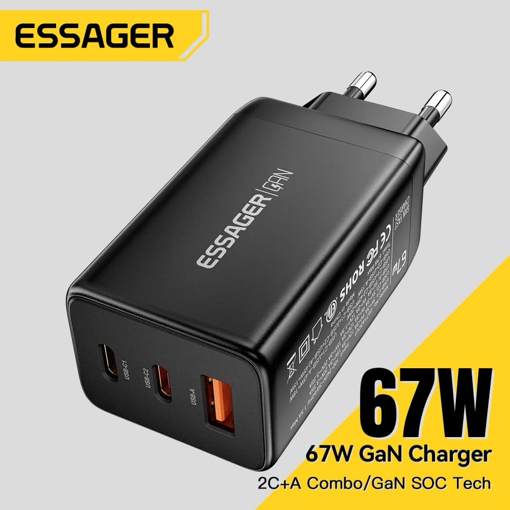 67W GaN USB Type-C pikalaturi PPS-tuella
