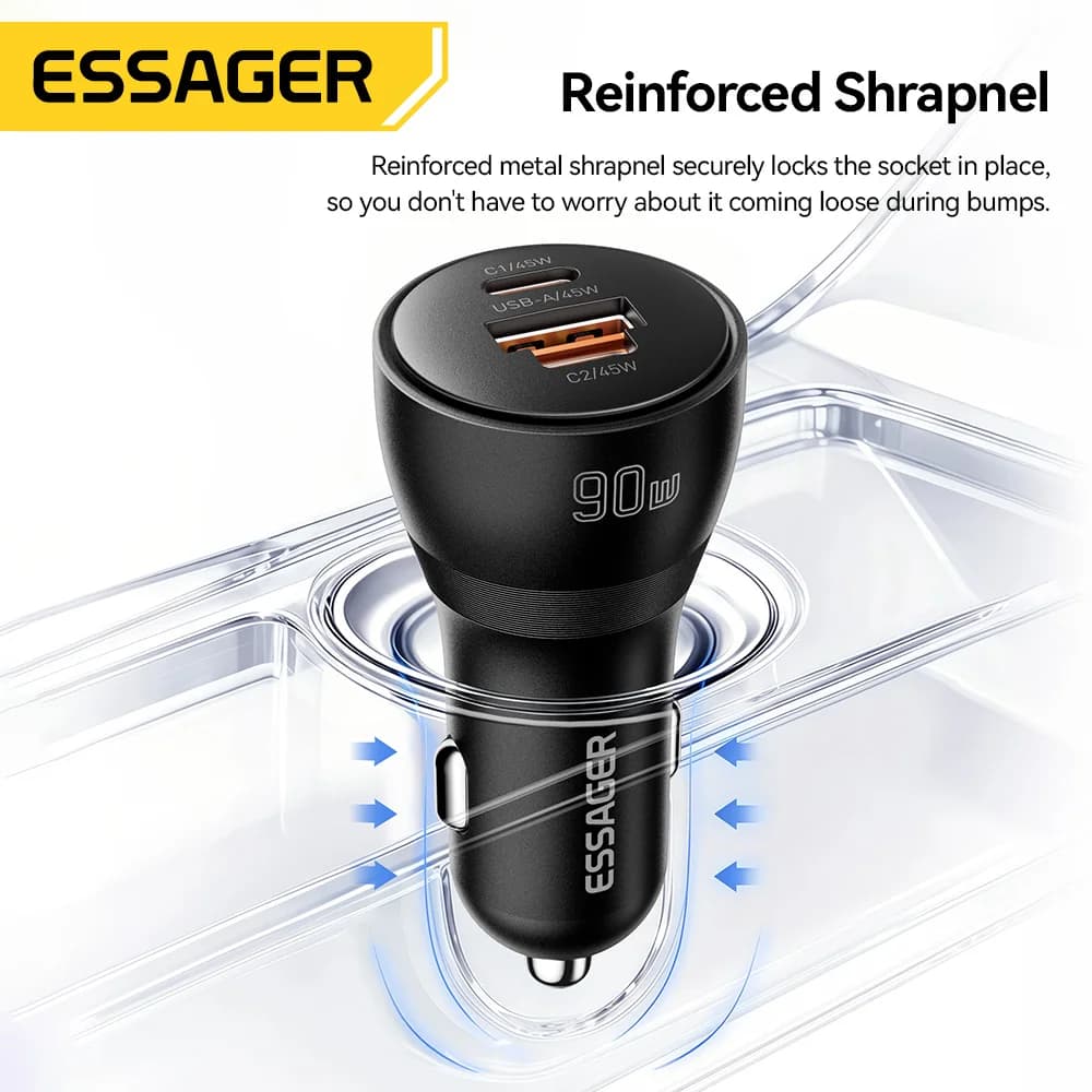 90W USB Type-C PD -nopea autonlaturi