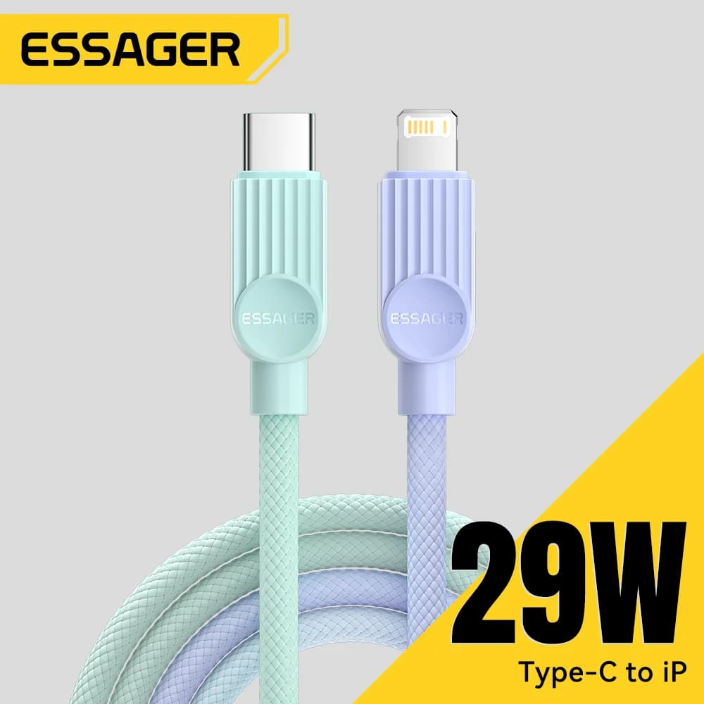 Värikäs USB-C Lightning -pikakausikaapeli