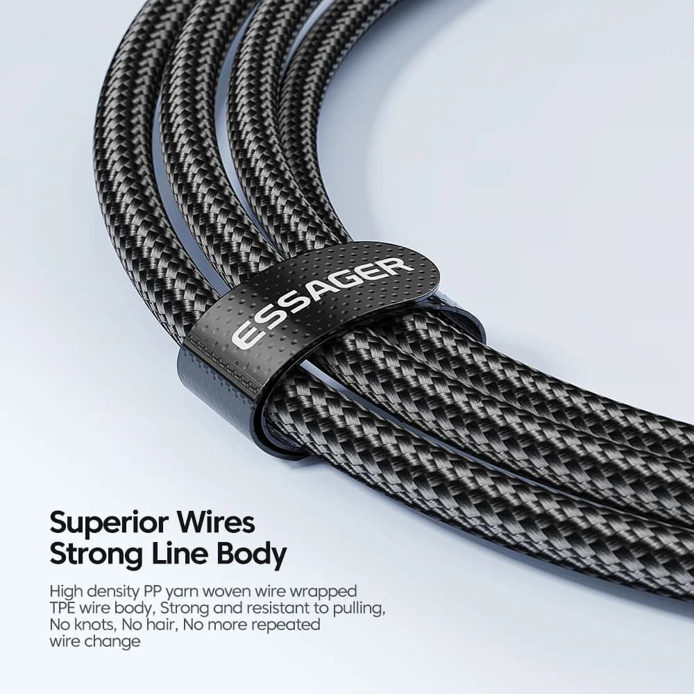 100W USB-C - USB-C -nopeuslatauskaapeli 3 m