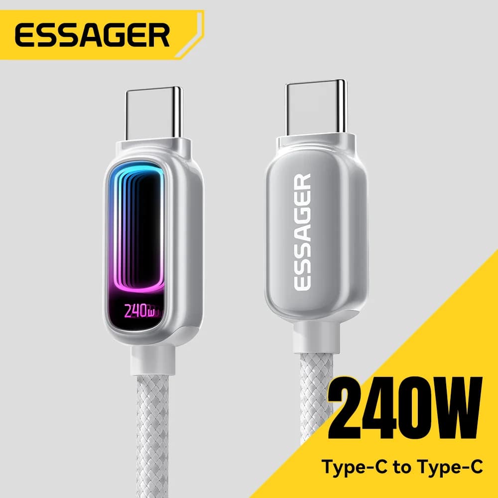 240W USB-C-USB-C-kaapeli, tukee 100W PD 3.1 -tehojakoa