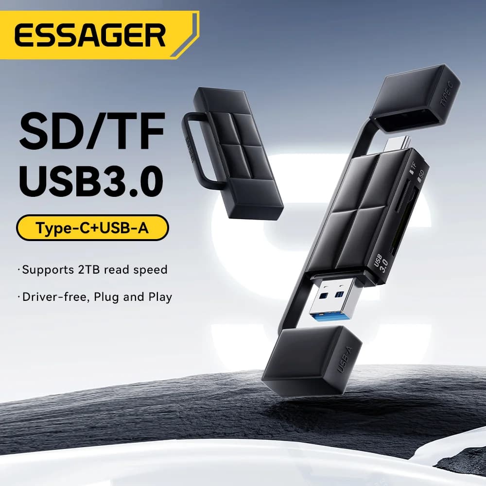 USB 3.0- ja Type-C SD/Micro SD -kortinlukija