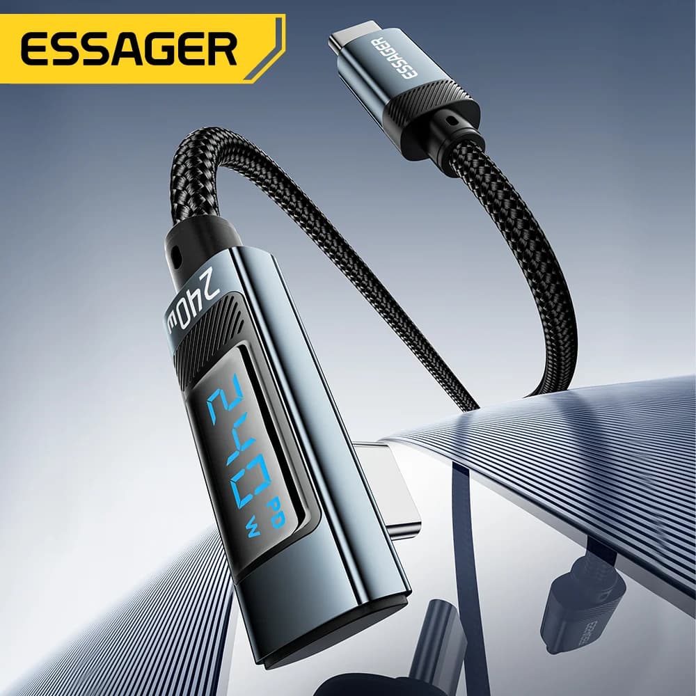 240W 90 asteen kulmassa USB-C - USB-C -kaapeli