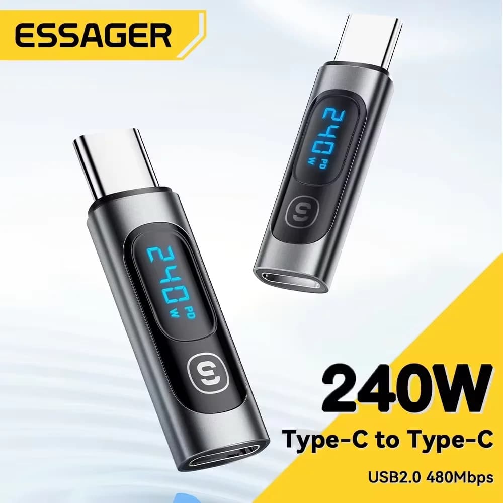 USB-C-USB-C OTG -sovitin digitaalisella näytöllä
