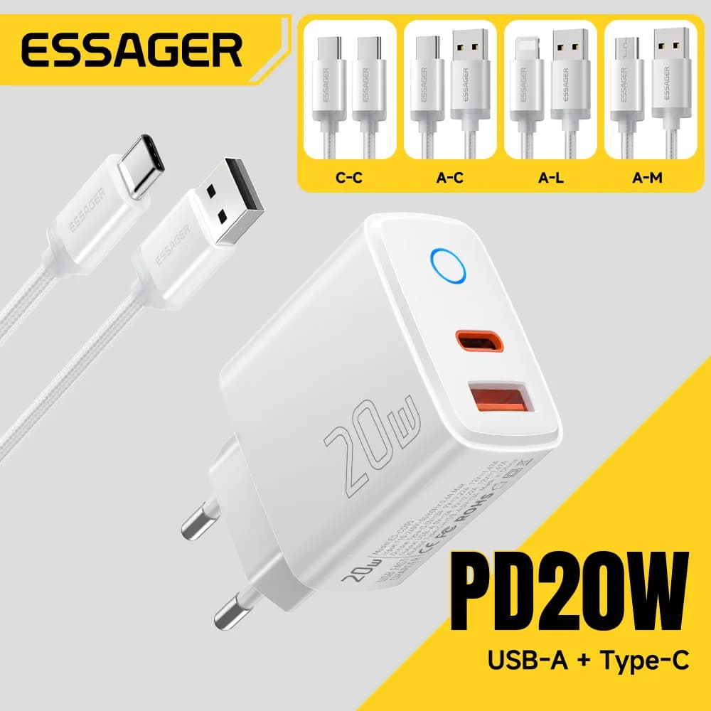 20W USB-C PD-pikalaturin setti