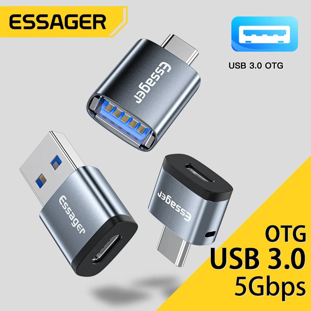 USB Type-C - USB 3.0 naaras OTG-sovitin
