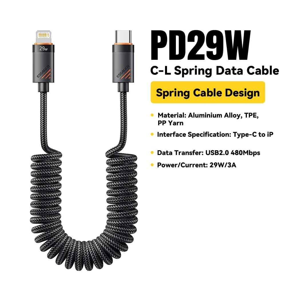 Jousi USB-C - Lightning -pikalatauskaapeli