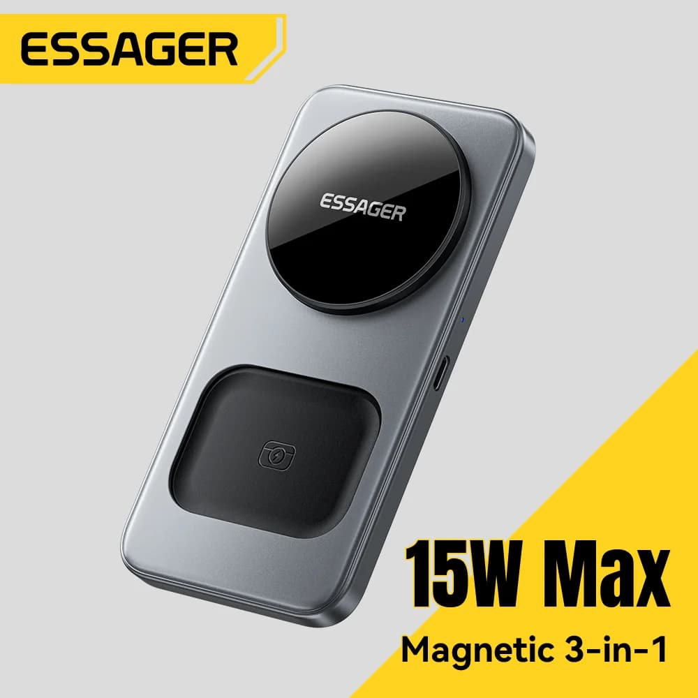 15W 3-in-1 taitettava magneettinen langaton latausasema