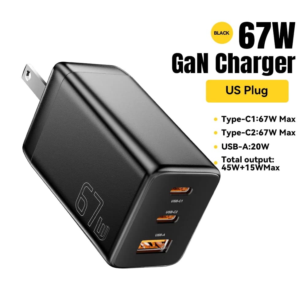 67W GaN USB Type-C pikalaturi PPS-tuella