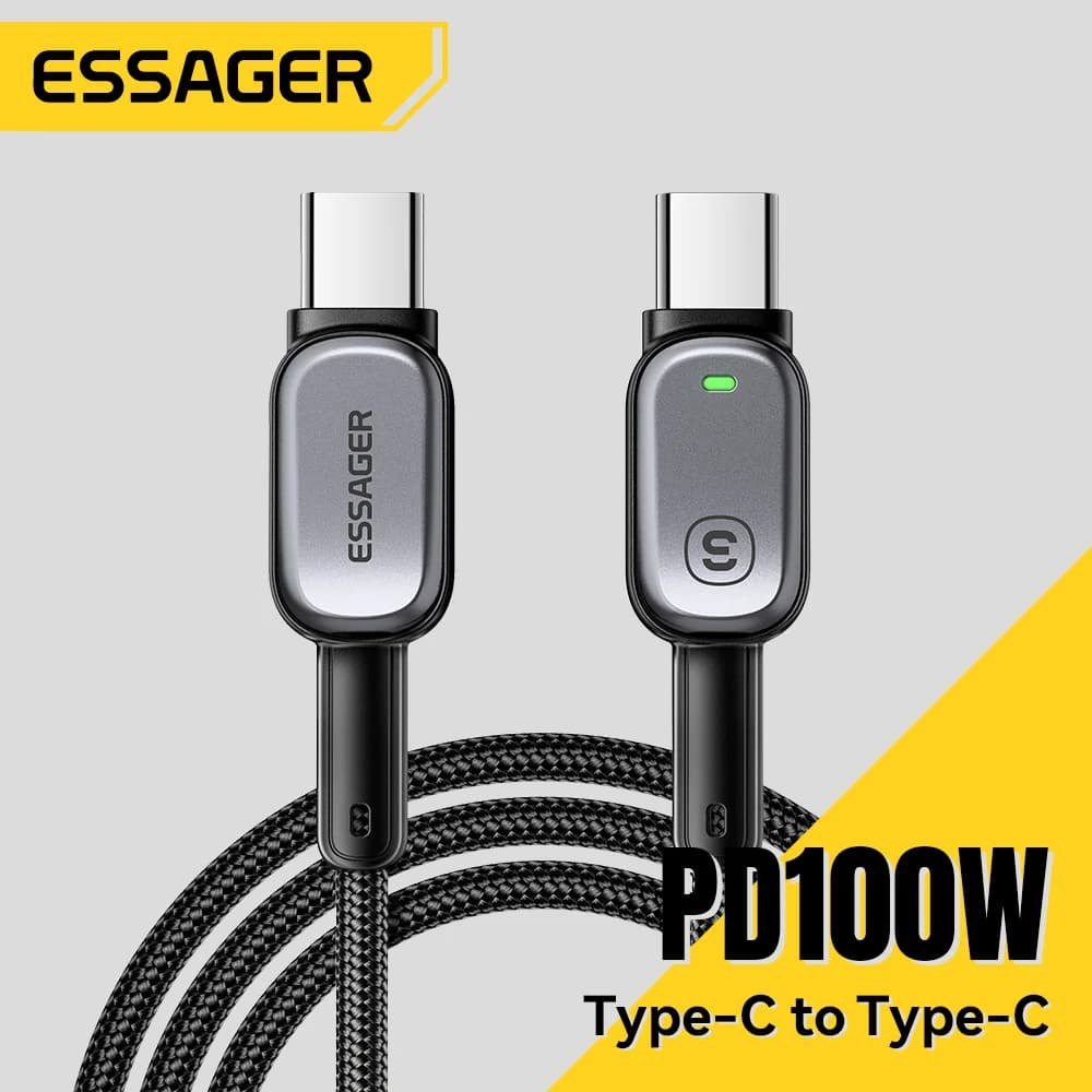 LED 100W USB-C-USB-C-kaapeli, 5A PD pikalataus