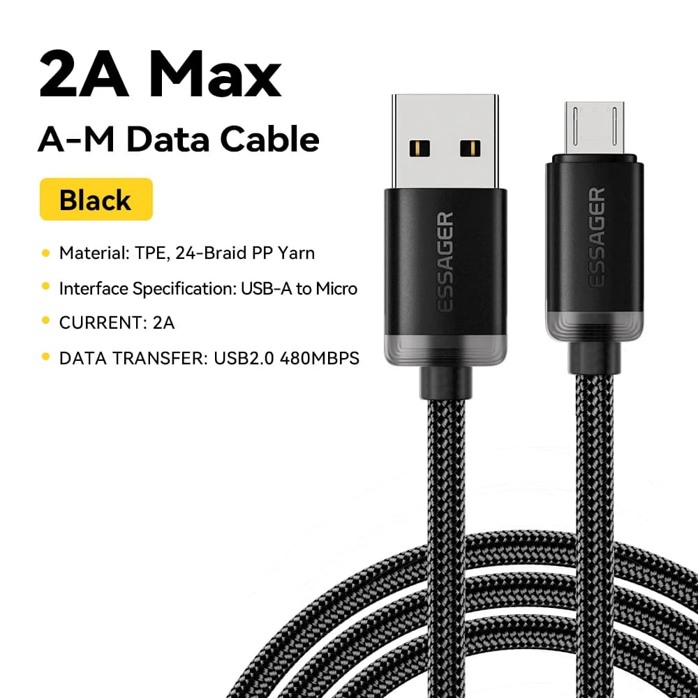 2A Micro USB Pikalatauskaapeli 3m