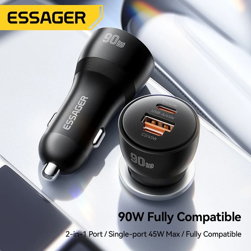 90W USB Type-C PD -nopea autonlaturi