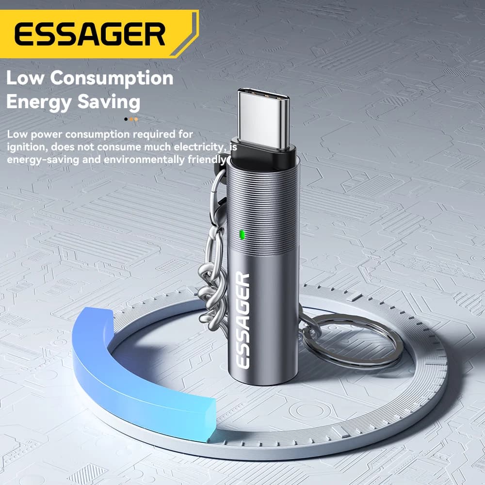 Minikokoinen USB-C sytytin hehkulankatyökalulla